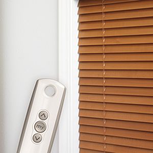 Motorized Tilt Wood Blinds