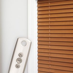 Motorized Tilt Wood Blinds